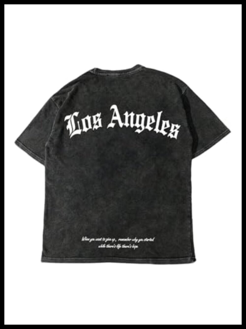 Men's Vintage Graphic Tee Letter Print Drop Shoulder Loose Fit Soft Stretch